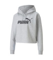 ESS CROPPED LOGO HOODIE FL W